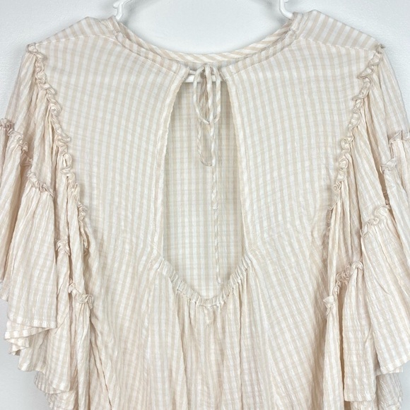 Anthro PILCRO Sybil Striped Ruffle Sleeve Blouse Top - Picture 13 of 13